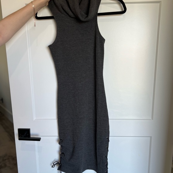NUDE Charcoal Sleeveless Midi Dress - Picture 1 of 3